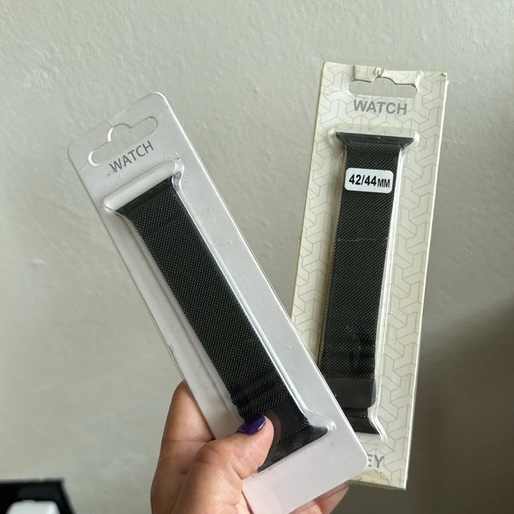 Black Stainlees steel Apple Watch band 38/44